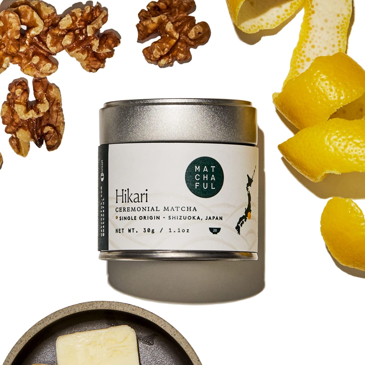 Matchaful - Hikari - Single Origin Ceremonial Matcha - Fine Green Tea Powder, Direct-Trade From Shizuoka, Japan - Smooth and Creamy with Flavor Notes