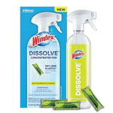 Windex Dissolve Concentrated Pods, Multisurface Cleaner Starter Kit contains 1 Reusable Bottle, 3 Concentrated Dissolvable Pods