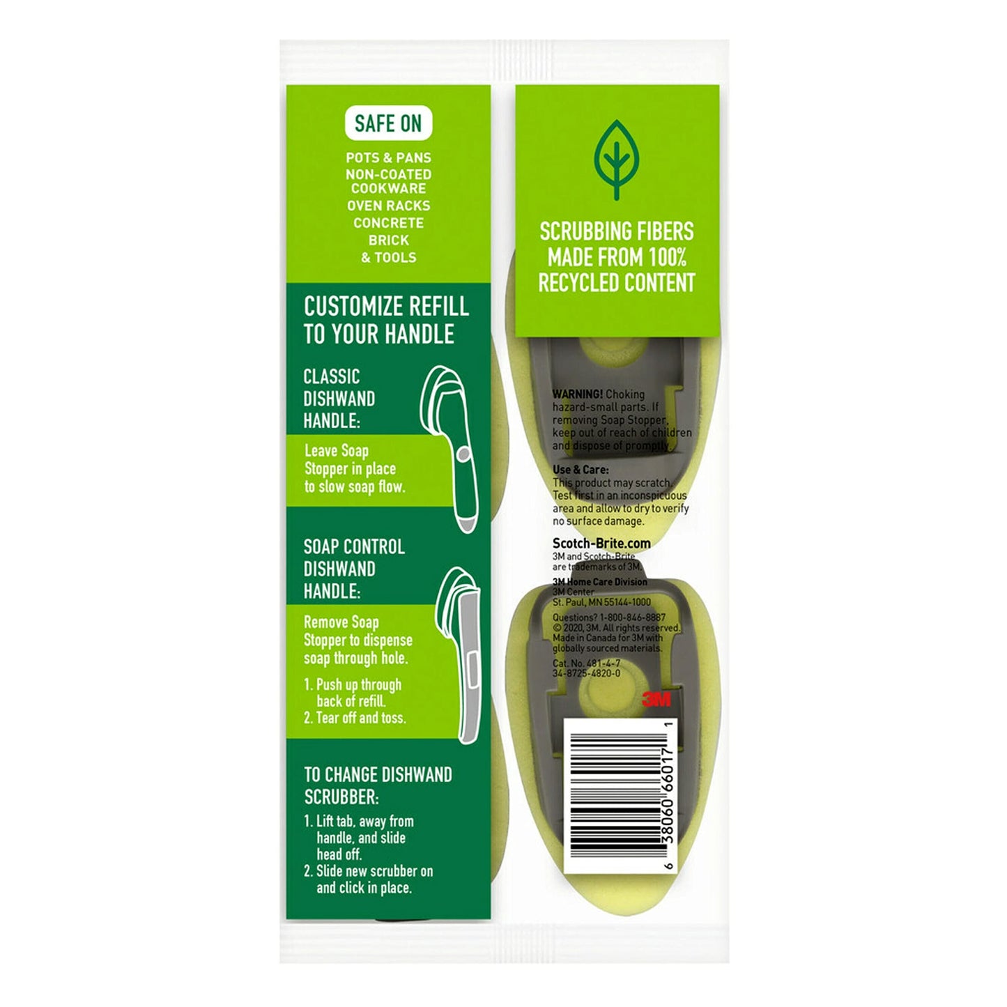 Scotch-Brite Heavy Duty Dishwand Refill, Multi