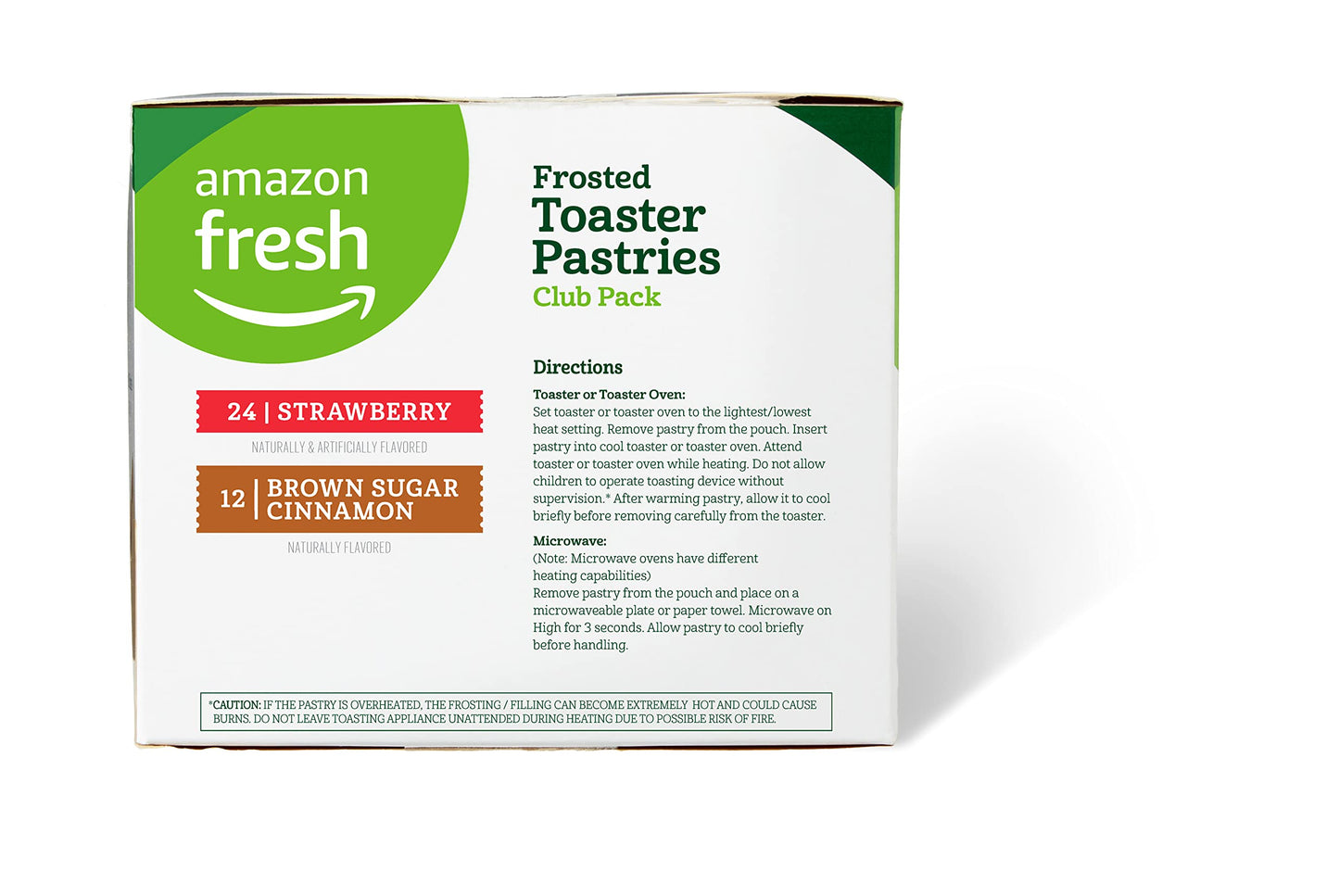 Amazon Fresh Frosted Toaster Pastries Club Pack (24 ct Strawberry & 12 ct Brown Cinnamon Sugar)