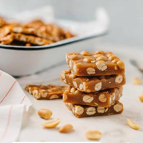 Gourmet Peanut Brittle - Fresh Homemade Style Crunchy Peanut Brittle - NON-GMO, Preservative Free (8oz)