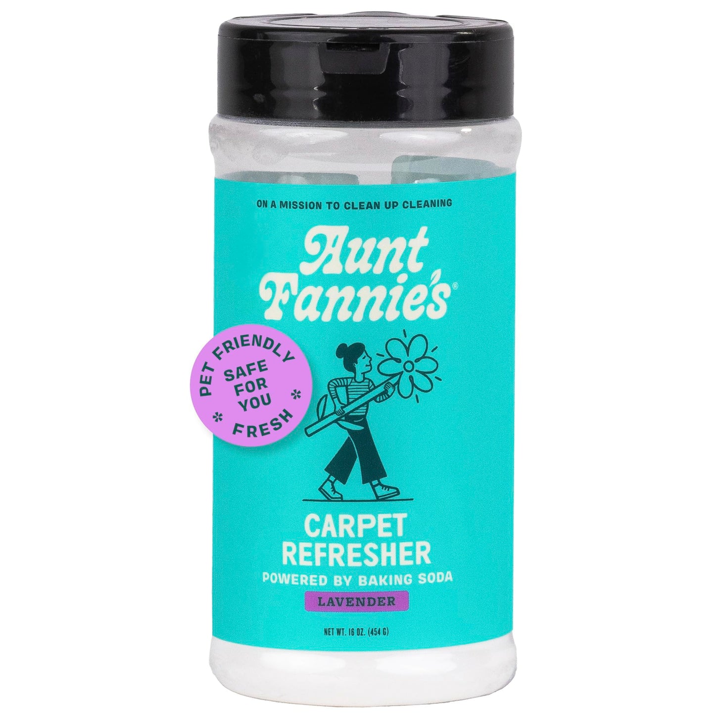 Aunt Fannie's Carpet Refresher & Deodorizer Powder, Multi-Purpose Carpet, Rug, and Upholstery Odor Eliminator for Homes with Cats and Dogs, Lavender