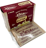 Amish Country Popcorn | Old Fashioned Microwave Popcorn | Medium White 3 Pack Butter | Non-GMO, Gluten Free, Microwaveable and Kosher (3 Bags)