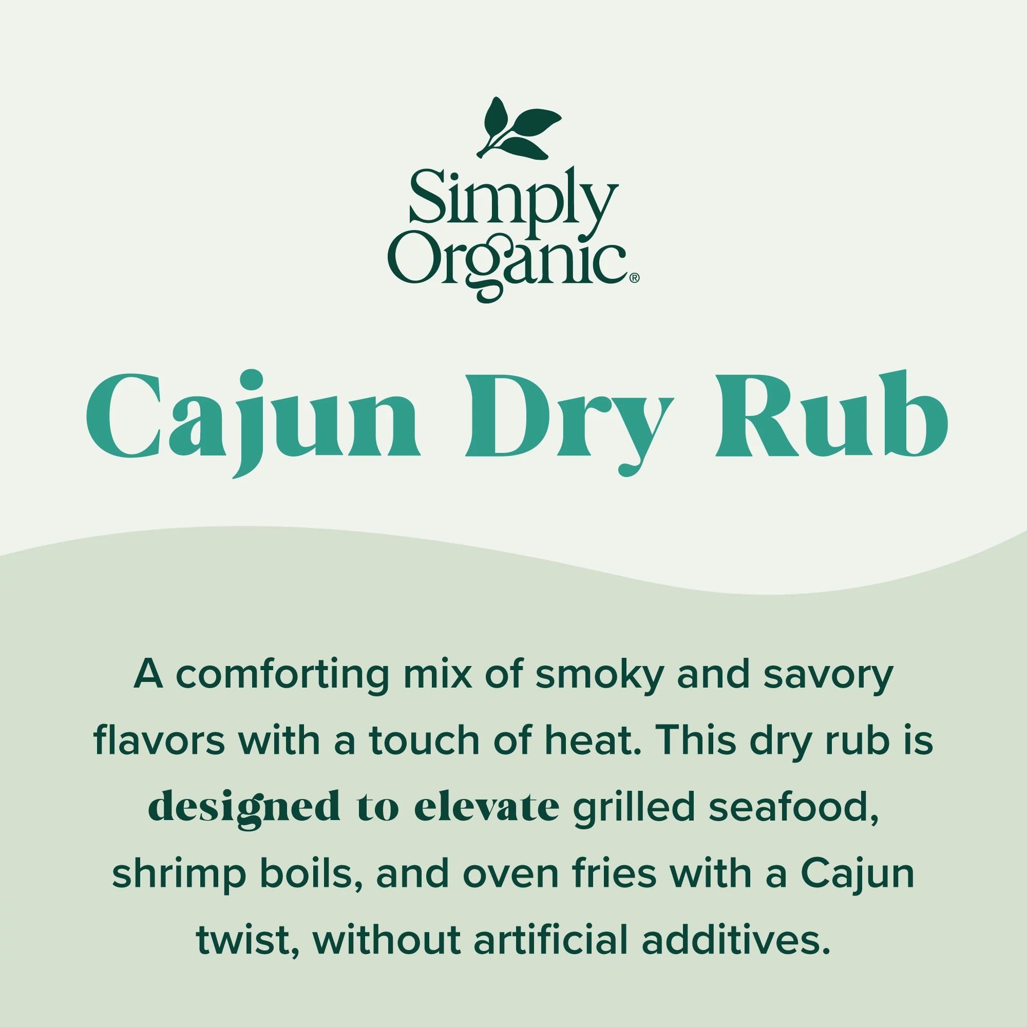 Simply Organic Cajun Dry Rub, Certified Organic, Gluten Free, Kosher | 0.88 Ounce (Pack of 1)