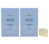 Bath & Body Works Sundrenched Linen Fabric Care Dryer Sheets - 2 Boxes (80 Sheets Total) - with a Natural Oats Sample Soap