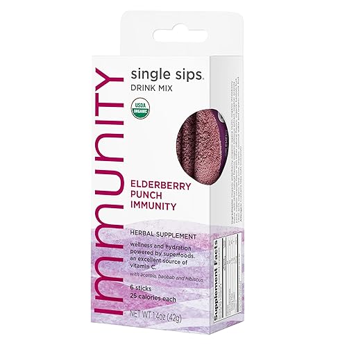The Republic of Tea - Immunity Nectarine Honey Orangeade Single Sips, 6 Drink Mix Packets