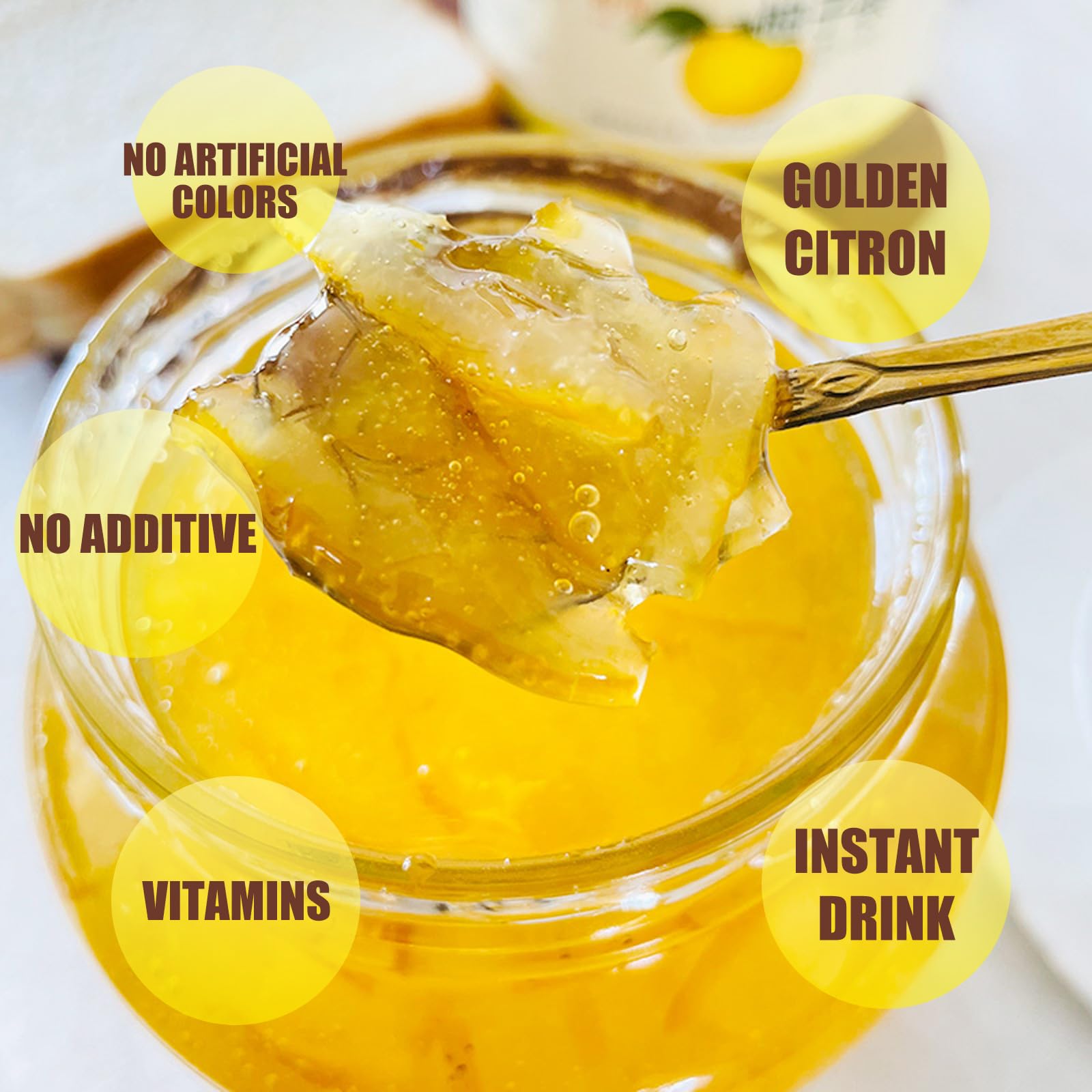 Apexy Authentic Korean Honey Citron Tea With Ginger, Citron Tea, Just Add Hot Water, Yuzu Marmalade, Yuzu for Salad, Citron Spread, No Artificial