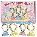 Happy Birthday Candy Bracelets, Individually Wrapped Bulk Party Favors, 24 Pieces Inside, 10.16 Ounces