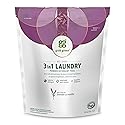 Grab Green Natural 3 in 1 Laundry Detergent Pods, Lavender + Vanilla-with Essential Oils, Organic Enzyme-Powered, Plant & Mineral-Based, White, 34 Oz