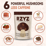 Mushroom Coffee?6 Organic Adaptogenic Mushrooms (Lion's Mane, Cordyceps, Reishi, Shiitake, Turkey Tail, King Trumpet) - Instant Coffee Blend