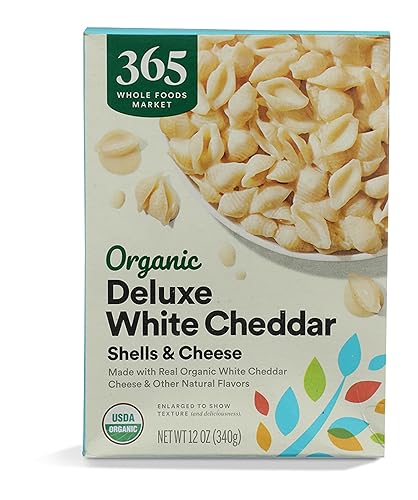 365 by Whole Foods Market, Organic White Cheddar Shells and Cheese Deluxe, 12 Ounce