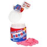 Bazooka Sugar-Free Bubble Gum Bulk Pink Chewing Gum in Resealable Container, 60 Count To Go Cup (6 Pack) w/Bazooka Joe Comics, Baseball Party Favors