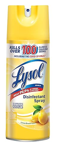 Lysol Disinfectant Spray, Household Cleaning Supplies, Disinfecting Multi-Purpose Room Spray, Antibacterial Sanitizer, Deodorizer, Kills Hantavirus