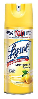 Lysol Disinfectant Spray, Household Cleaning Supplies, Disinfecting Multi-Purpose Room Spray, Antibacterial Sanitizer, Deodorizer, Kills Hantavirus