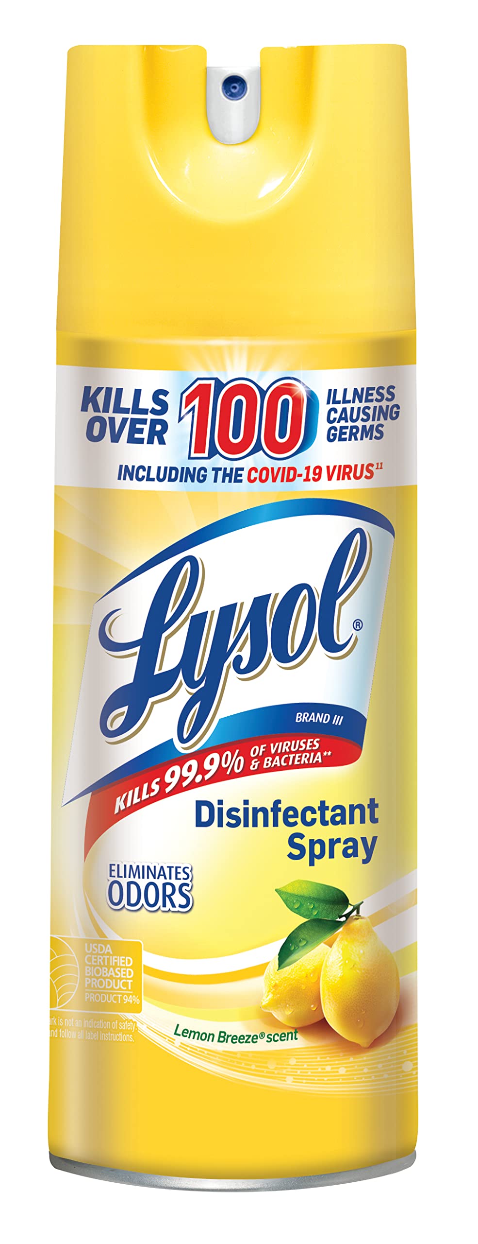 Lysol Disinfectant Spray, Household Cleaning Supplies, Disinfecting Multi-Purpose Room Spray, Antibacterial Sanitizer, Deodorizer, Kills Hantavirus
