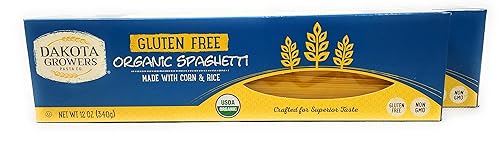 Dakota Growers Organic Spaghetti, Gluten Free, NON-GMO, 12 oz package (2 pack)