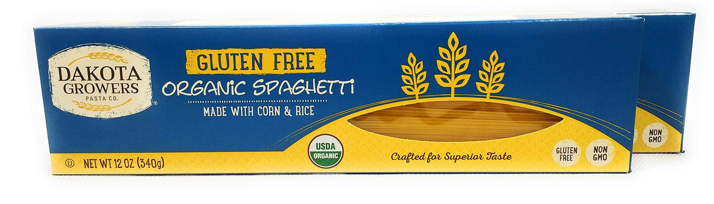Dakota Growers Organic Spaghetti, Gluten Free, NON-GMO, 12 oz package (2 pack)