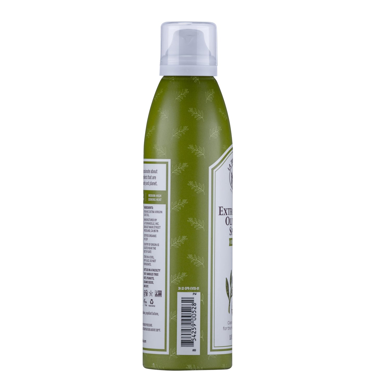 La Tourangelle, Organic Extra Virgin Olive Oil Spray, Cold-Pressed, All-Natural, Artisanal, Great for Cooking, Sauteing, Grilling, 5 Fl Oz