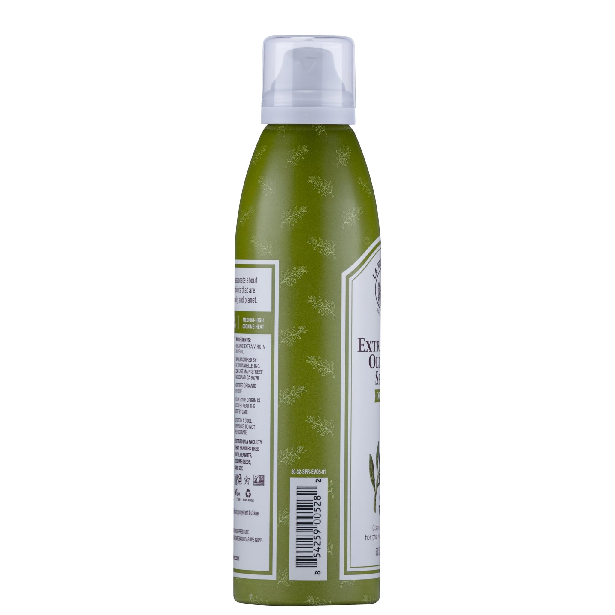 La Tourangelle, Organic Extra Virgin Olive Oil Spray, Cold-Pressed, All-Natural, Artisanal, Great for Cooking, Sauteing, Grilling, 5 Fl Oz