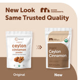 Micro Ingredients Organic Ceylon Cinnamon Powder, 1 lb | Sri Lanka Source | True Cinnamon for Spice & Seasoning | Great for Baking, Cooking, & Drinks