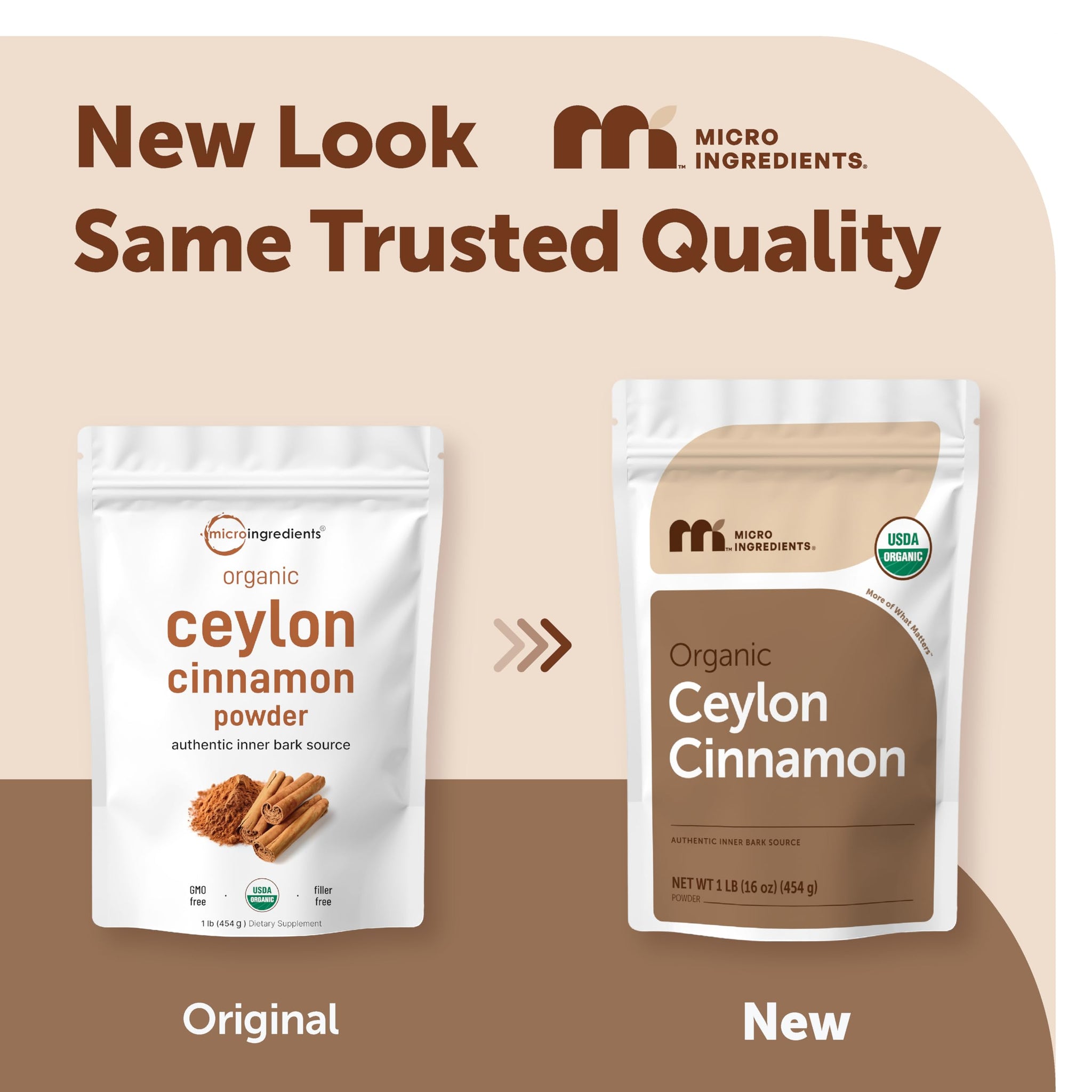 Micro Ingredients Organic Ceylon Cinnamon Powder, 1 lb | Sri Lanka Source | True Cinnamon for Spice & Seasoning | Great for Baking, Cooking, & Drinks