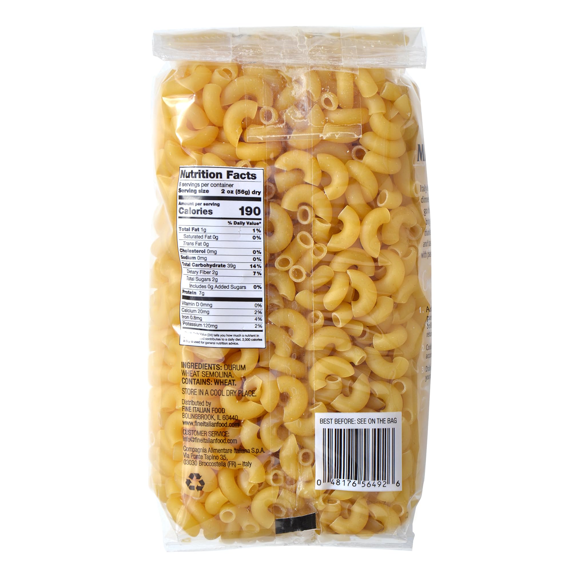 Mantova Bronze Die Cut Elbow Pasta - Authentic Italian Macaroni, Slow-Dried for Superior Texture & Sauce Absorption, Made with 100% Durum Wheat