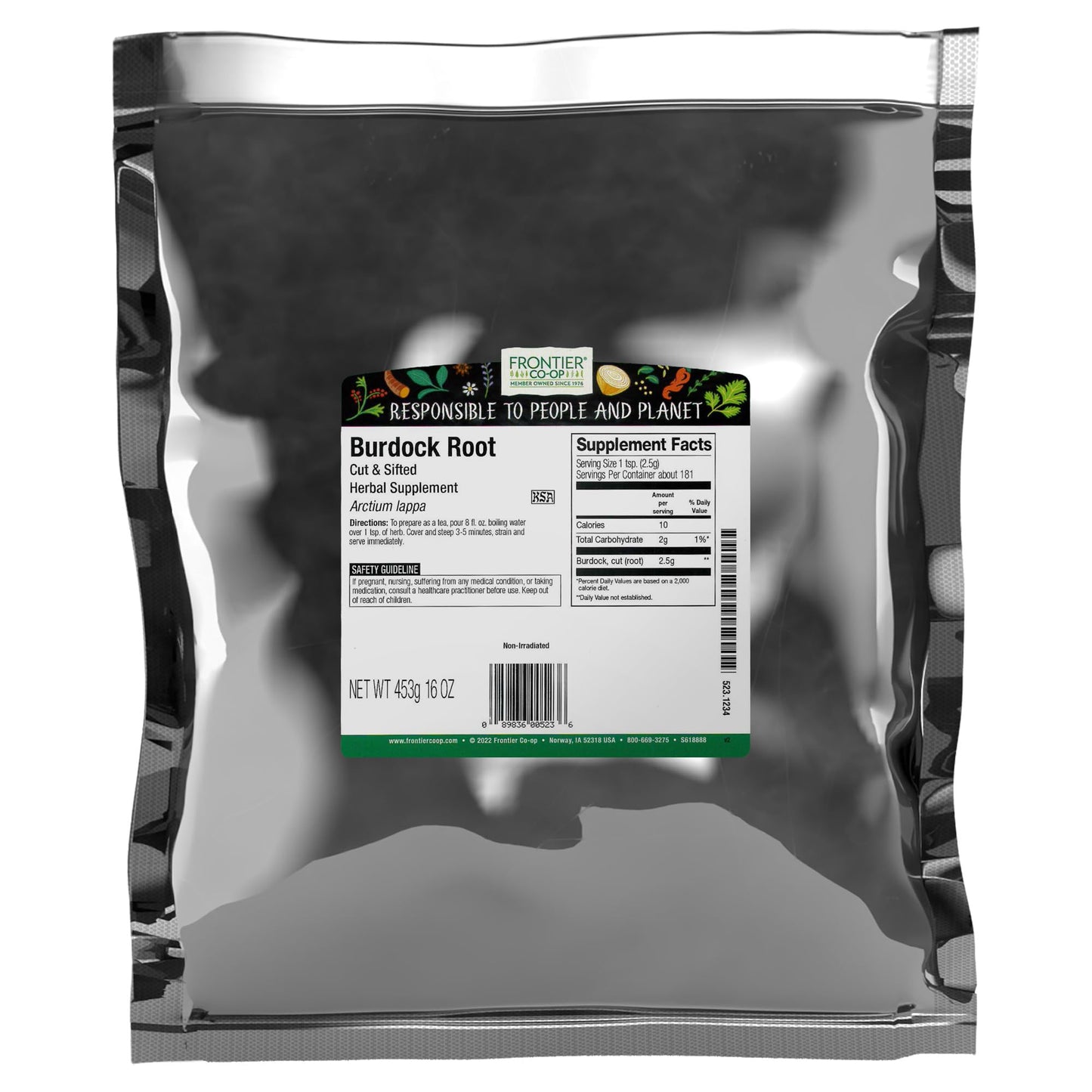 Frontier Co-op Cut and Sifted Burdock Root 1lb