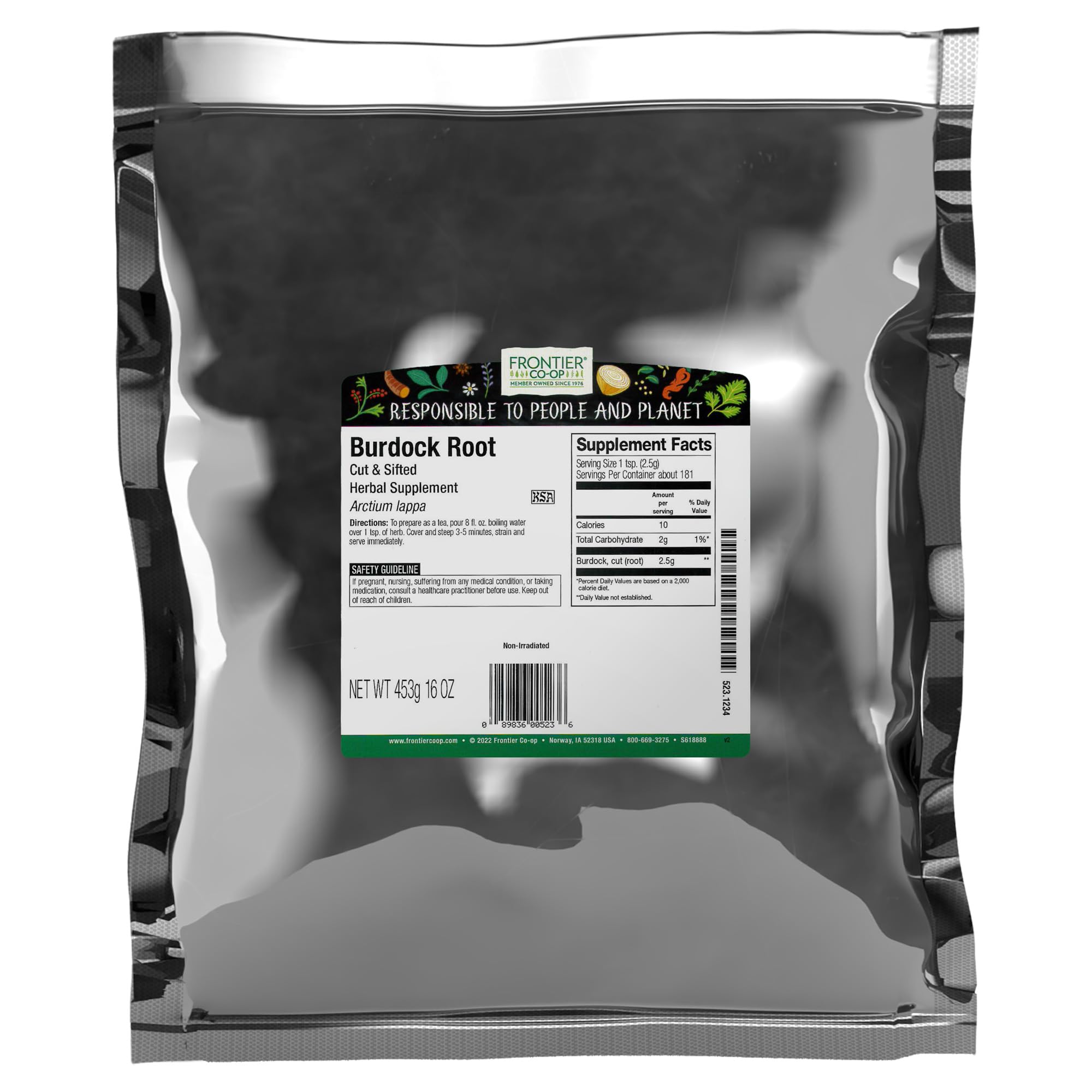 Frontier Co-op Cut and Sifted Burdock Root 1lb