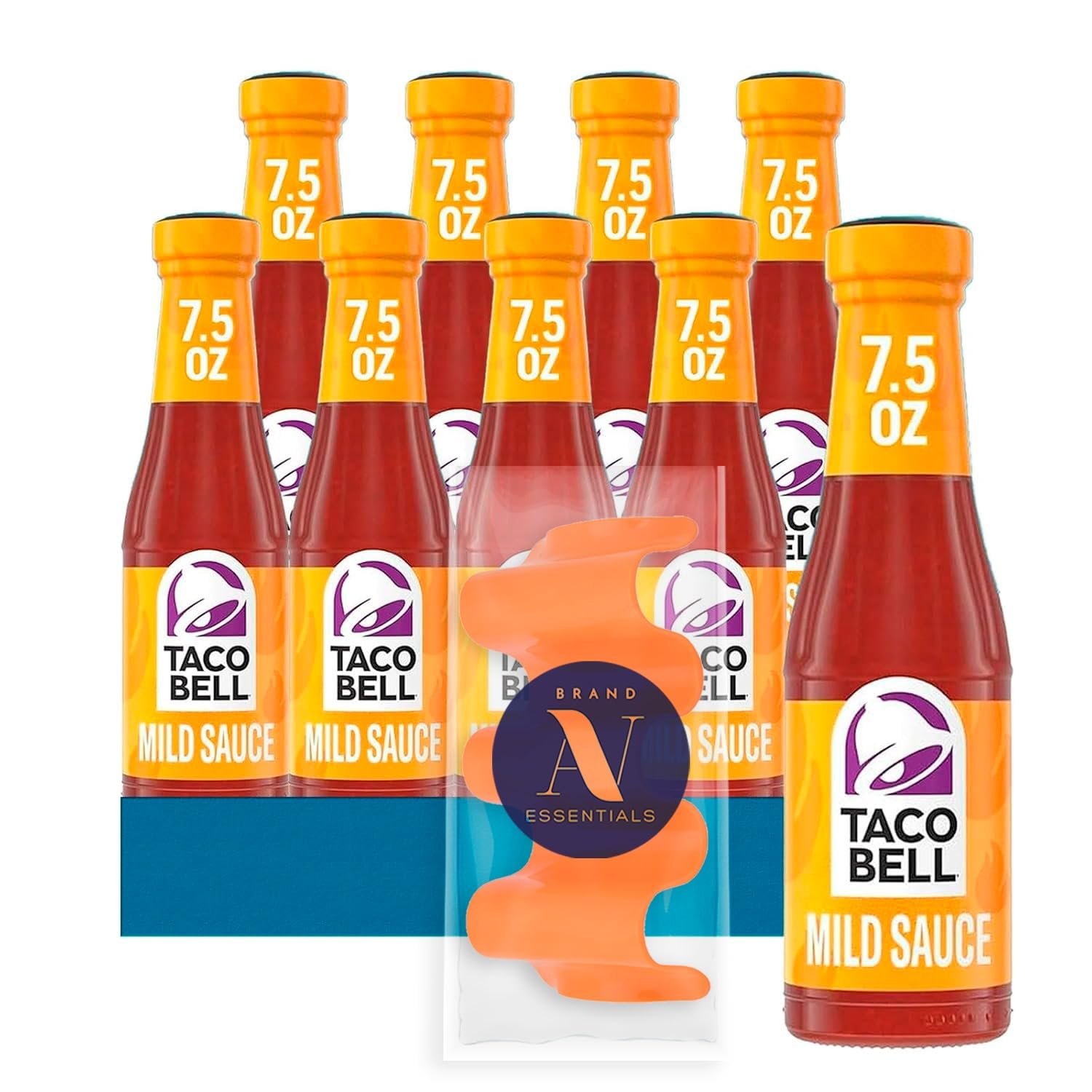 Taco Bell - Lavinia Essentials Bundle: 8-Pack of Mild Sauce, 7.5 oz Glass Bottle + 1 Utility Prop.