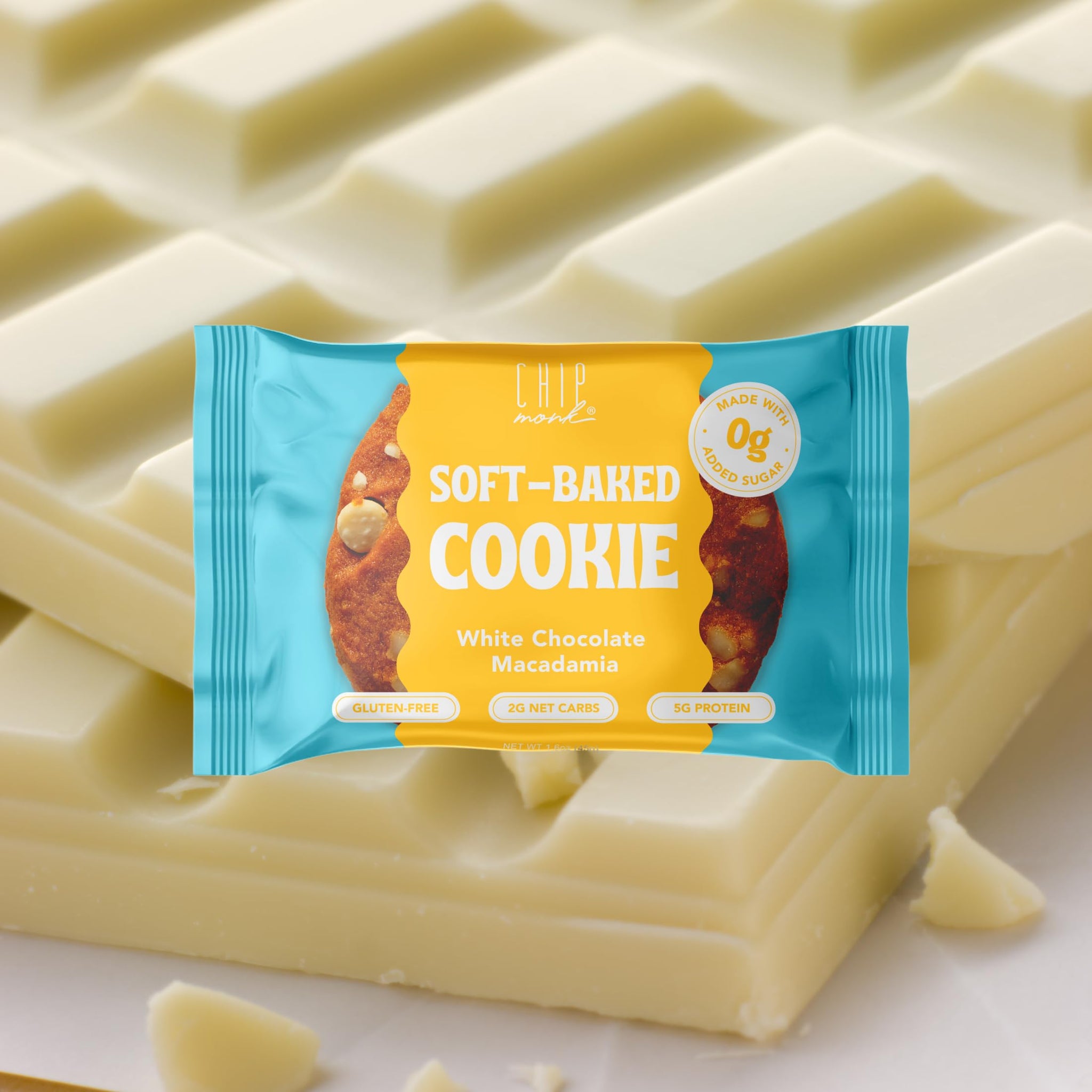 ChipMonk Keto Cookies - White Chocolate Macadamia (6 Pack) Low Carb Keto Snacks - Gluten-Free, High Fat, Low Sugar, Ketogenic Sweet Snack Foods