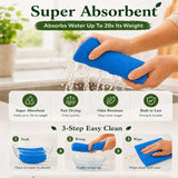 10 Pack Swedish Dishcloths for Kitchen | Reusable Paper Towels Washable, Non-Scratch Cellulose Sponge Cloths | Ultra Absorbent Dish Rags, No Odor