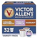 Victor Allen's Coffee Variety Pack (French Vanilla Flavored, Caramel Macchiato, Hazelnut), 32 Count, Single Serve Coffee Pods for Keurig K-Cup Brewers