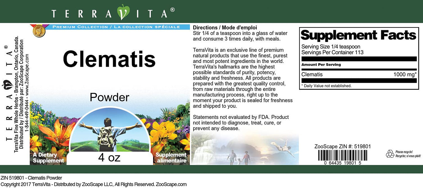 Clematis Powder (4 oz, ZIN: 519801)