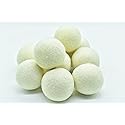 Pack of 10 Wool Laundry Dryer Ball by GK&CO-Reusable Extra Large Premium Natural Fabric Softener, Reduces Clothing Wrinkles, Eco-Friendly~Made of 100%