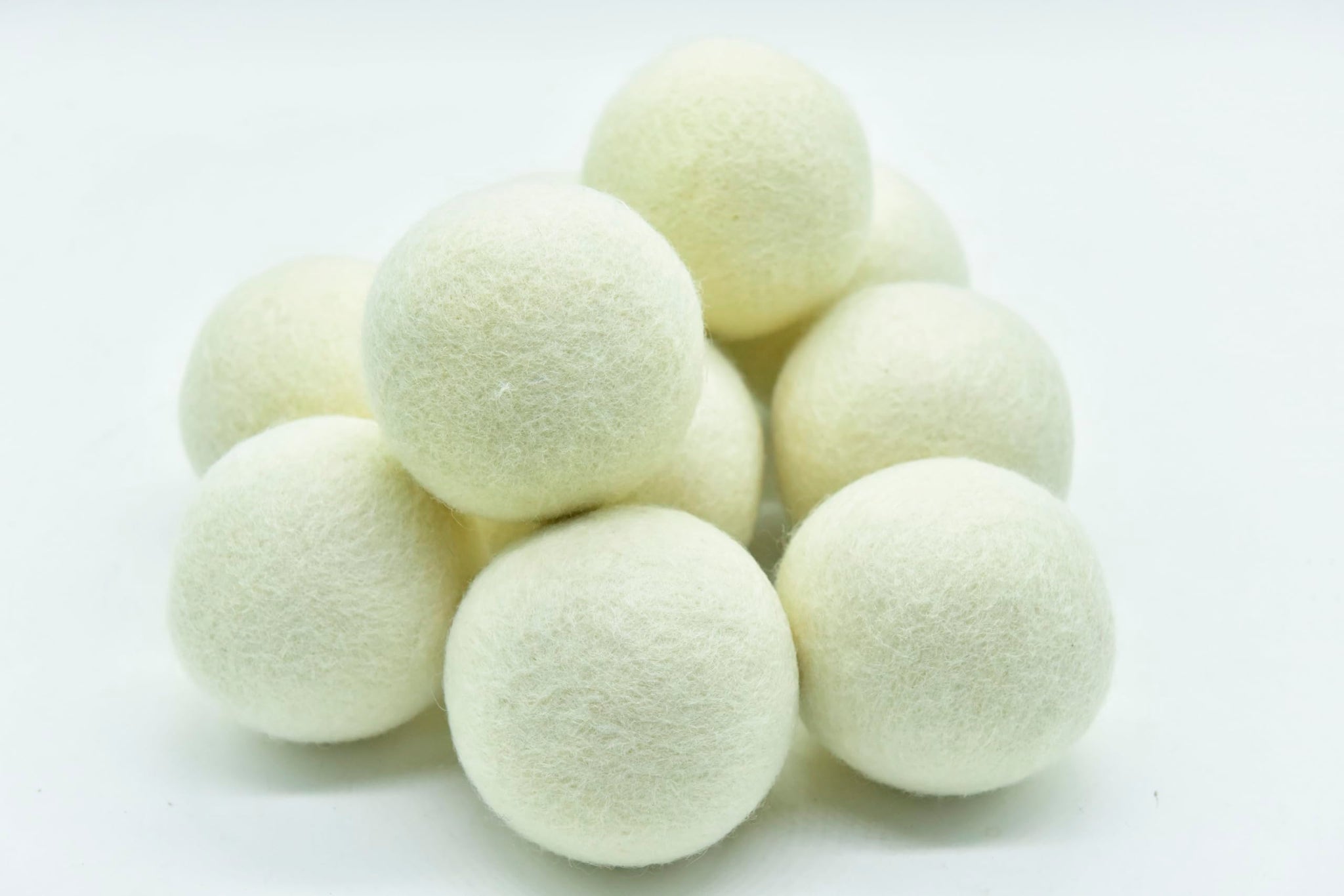 Pack of 10 Wool Laundry Dryer Ball by GK&CO-Reusable Extra Large Premium Natural Fabric Softener, Reduces Clothing Wrinkles, Eco-Friendly~Made of 100%