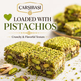 Çar??ba?? Premium Turkish Delight Gift Box - Handmade Rose & Pistachio Lokum Assortment, Authentic Gourmet Turkish Candy, Elegant Sweet Gift, 1.32 lb