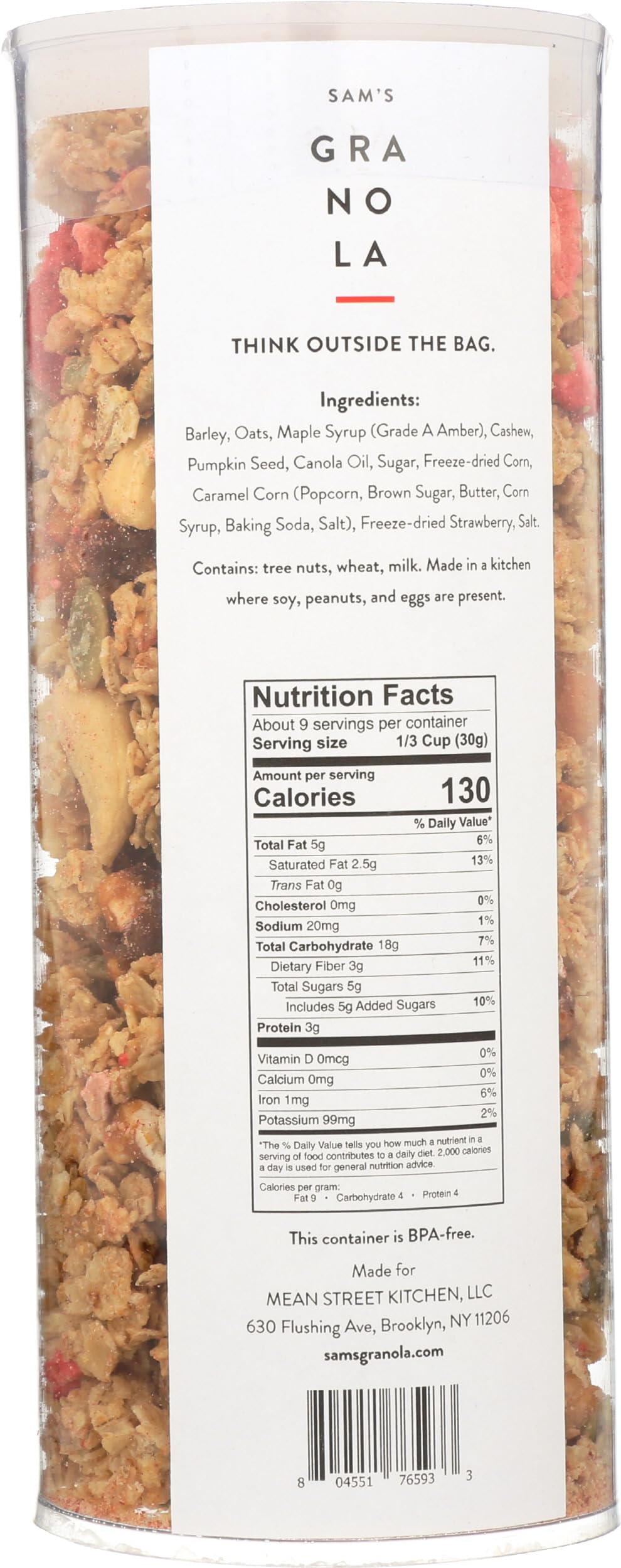 SAMS GRANOLA State Fair Strwbrry Caramel Corn Granola, 9 OZ