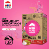 WBM Laundry Detergent Pods, Autumn Scent - 128 Pods in Recycleable Packaging for 10x Ultra Power Cleaning, Odor Defense for Activewear & Sports Shirts