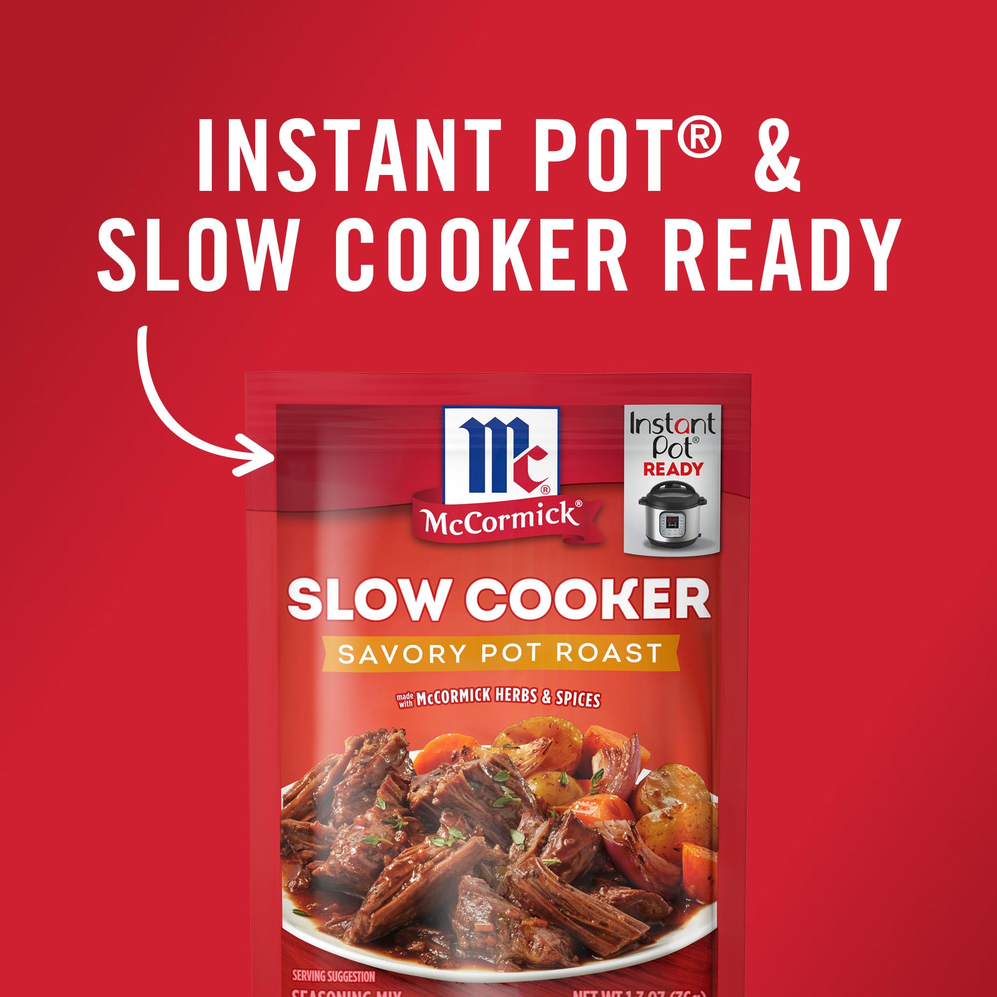 McCormick, Slow Cooker Savory Pot Roast Seasoning Mix, 1.3 Oz (Pack of 1)