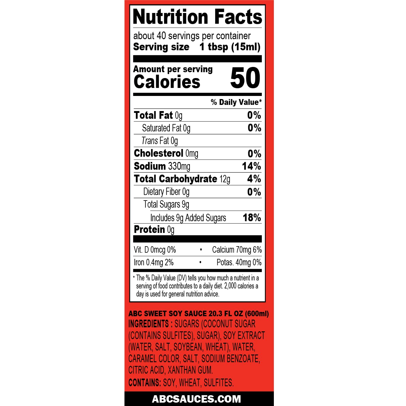 ABC Sweet Soy, Black Dark Marinade, 20.3 Oz, Savory Sauce, Dip, Stir-fry, Glaze, Vegan, No MSG, Plant-based, Halal, Umami Flavor, Indonesian Kecap