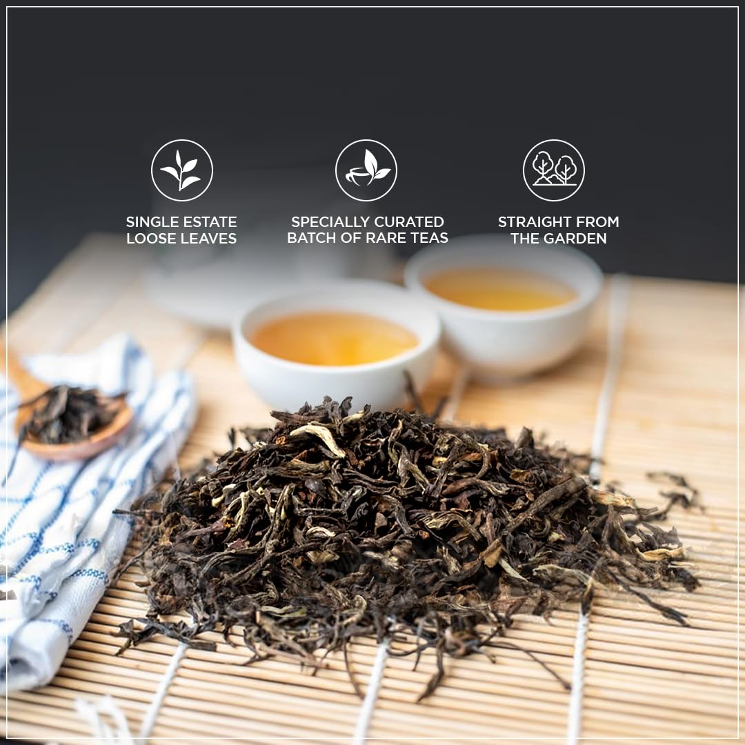 Brook37 Liquid Luxor - Premium Loose Leaf Black Tea | Smooth, Sweet Honey Notes | Floral Aroma | Caffeinated | 50g Decorative Tin | Plastic Neutral