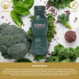 ICONIC Protein Shake, Cacao + Greens (12 Pack) - 20g Grass-Fed Protein Drink - Low Carb, Sugar Free, Keto Friendly - Lactose Free, High Protein Snack