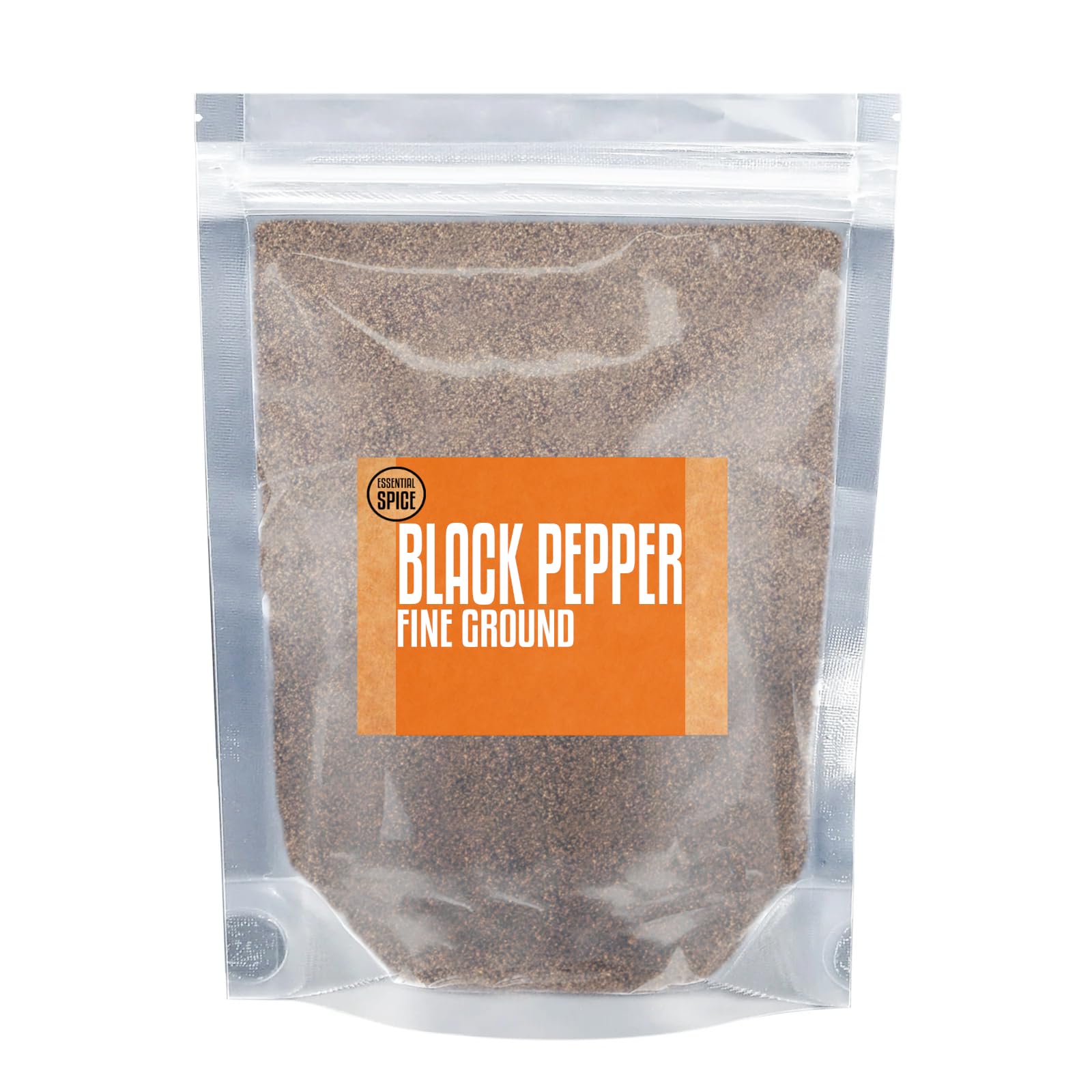 Essential Spice Fine Ground Black Pepper, 16 oz - Sharp, Pungent & Aromatic Flavor - Finely Ground Pepper for Seasoning, Cooking, Sauces & Everyday