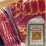 Julia's Southern Foods Old-Fashioned Country Cured and Smoked Applewood Slab Bacon 4 to 5 Lbs and 10oz Drop Biscuit Mix