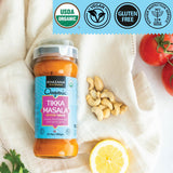Khazana ORGANIC Tikka Masala Indian Simmer Sauce - 6 x 12.7oz Jars | Non-GMO, Vegan, Gluten Free, Kosher | Authentic Indian Meals Made Easy at Home!