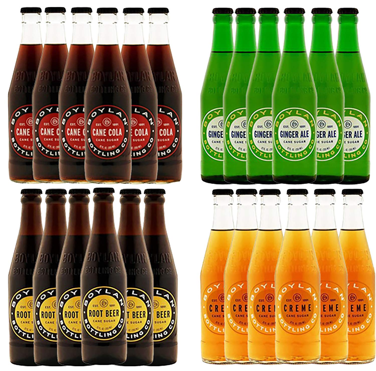 Boylan - Regular Soda Variety Pack - 12 oz (24 Glass Bottles)