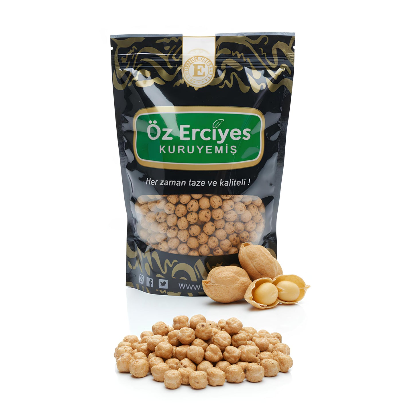Roasted Chickpeas Snack - Crunchy Garbanzo Beans, Healthy Bean Snack, Crispy Chickpeas, Chickpea Snacks, High Protein - 8.8 oz Bag