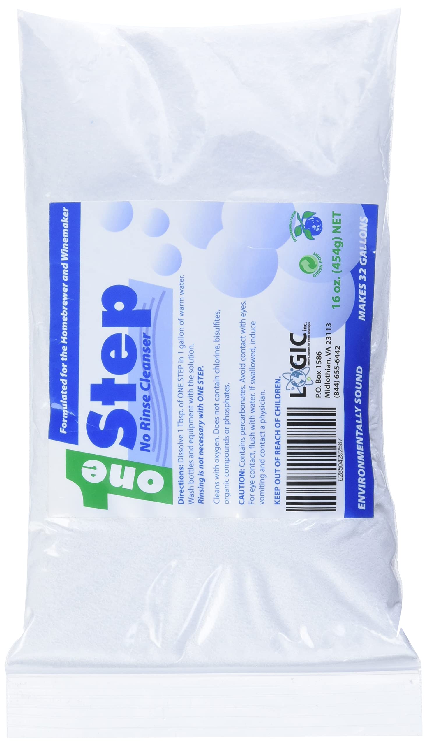 FASTFERMENT One Step No - Rinse Cleanser 16 OZ Cleaner, 2.5 Ounce (Pack of 1), White