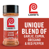 Lawry’s Seasoning, Carne Asada, No MSG Added, Kosher, Staple, Versatile, Mexican-Inspired Flavor, Blend of Garlic, Cumin, Oregano & Red Pepper