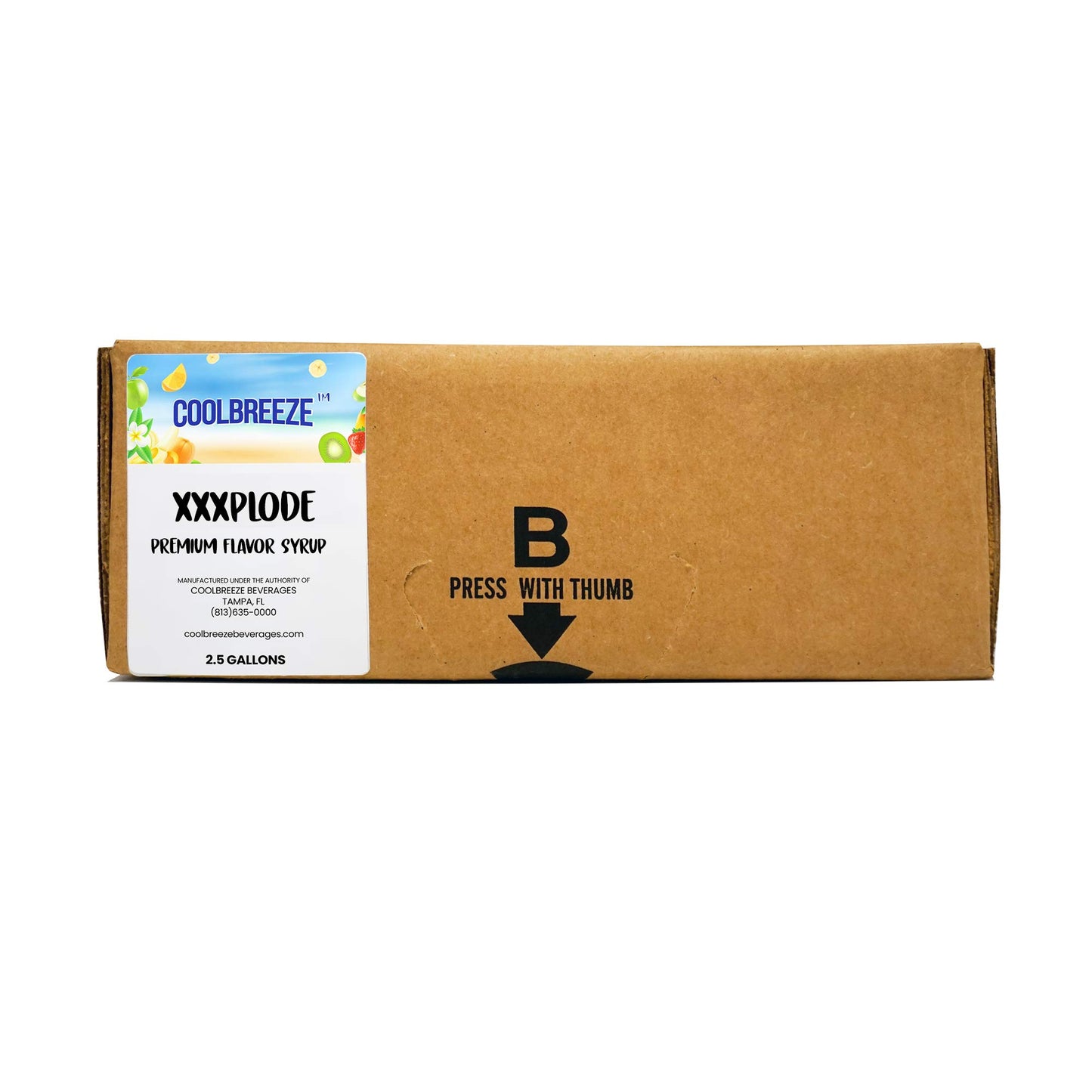 Coolbreeze Beverages Energy Drink Syrup, Concentrated Flavor Syrup - 2.5 Gallon BIB Bag in Box - Xxxplode